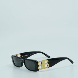 NEW BALENCIAGA BB0096S 001 BLACK GREY UNISEX SUNGLASSES